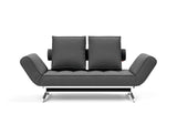 Ghia Chrome daybed i 852 Mahoga Seal Grey, set forfra