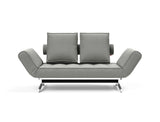 Ghia Chrome daybed i 853 Mahoga Dove Grey, set forfra