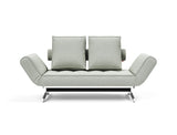 Ghia Chrome daybed i 888 Mozart Slate Brown, set forfra