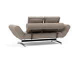 Ghia Chrome daybed i 318 Cordufine Beige, set skråt bagfra
