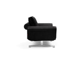 Ghia Chrome daybed i 550 Faunal Black, set fra siden