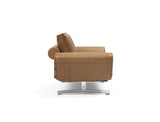 Ghia Chrome daybed i 551 Faunal Brown, set fra siden