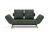 Ghia Wood daybed i 281 Avella Pine Green, set forfra