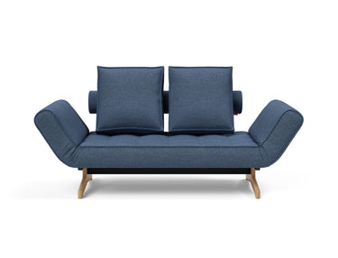 Ghia Wood daybed i 302 Weda Blue, set forfra