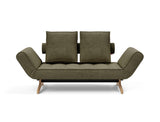 Ghia Wood daybed i 316 Cordufine Pine Green, set forfra