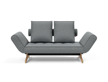 Ghia Wood daybed i 320 Corocco Shadow Grey, set forfra