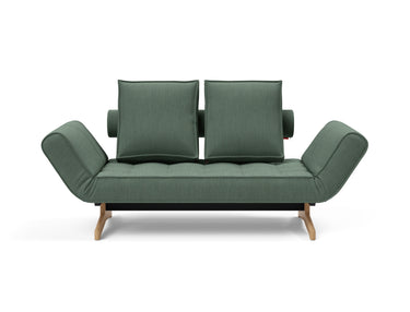 Ghia Wood daybed i 518 Elegance Green, set forfra