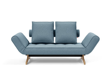 Ghia Wood daybed i 525 Mixed Dance Light Blue, set forfra