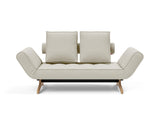 Ghia Wood daybed i 527 Mixed Dance Natural, set forfra