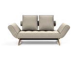 Ghia Wood daybed i 539 Bouclé Beige, set forfra