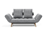 Ghia Wood daybed i 565 Twist Granite, set forfra