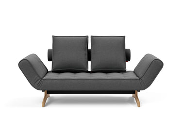 Ghia Wood daybed i 852 Mahoga Seal Grey, set forfra