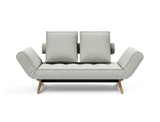 Ghia Wood daybed i 888 Mozart Slate Brown, set forfra