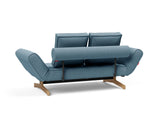Ghia Wood daybed i 525 Mixed Dance Light Blue, set skråt bagfra