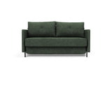 Cubed 140 sovesofa med armlæn i 281 Avella Pine Green, set forfra