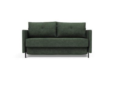Cubed 140 sovesofa med armlæn i 281 Avella Pine Green, set forfra