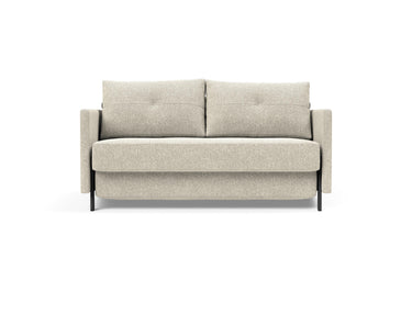 Cubed 140 sovesofa med armlæn i 357 Taura Off White, set forfra