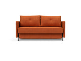 Cubed 140 sovesofa med armlæn i 412 Esina Rust Orange, set forfra