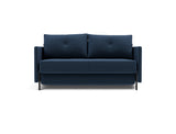 Cubed 140 sovesofa med armlæn i 414 Esina Indigo Blue, set forfra