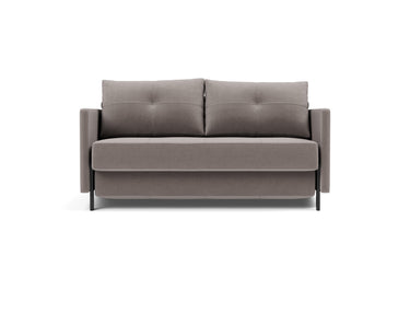 Cubed 140 sovesofa med armlæn i 418 Esina Truffle, set forfra