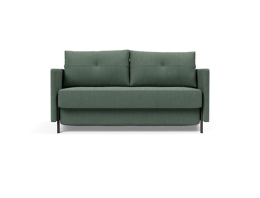 Cubed 140 sovesofa med armlæn i 518 Elegance Green, set forfra