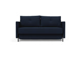Cubed 140 sovesofa med armlæn i 528 Mixed Dance Blue, set forfra