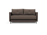 Cubed 140 sovesofa med armlæn i 530 Bouclé Taupe, set forfra