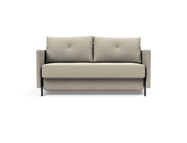 Cubed 140 sovesofa med armlæn i 539 Bouclé Beige, set forfra