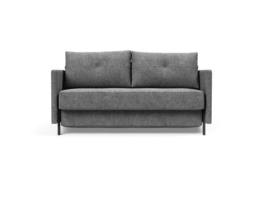 Cubed 140 sovesofa med armlæn i 563 Twist Charcoal, set forfra