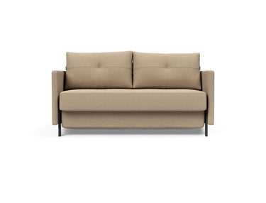Cubed 140 sovesofa med armlæn i 587 Phobos Mocha, set forfra