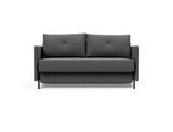 Cubed 140 sovesofa med armlæn i 852 Mahoga Seal Grey, set forfra