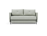 Cubed 140 sovesofa med armlæn i 888 Mozart Slate Brown, set forfra