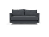 Cubed 140 sovesofa med armlæn i 894 Mozart Grey Bronze, set forfra