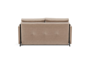 Cubed 140 sovesofa med armlæn i 417 Esina Mocha, set bagfra