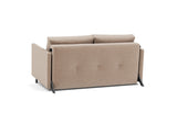 Cubed 140 sovesofa med armlæn i 417 Esina Mocha, set skråt bagfra