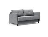 Cubed 140 sovesofa med armlæn i 565 Twist Granite, set skråt forfra