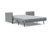 Cubed 140 sovesofa med armlæn i 565 Twist Granite, slået ud til seng