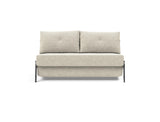 Cubed 140 Chrom sovesofa i 357 Taura Off White, set forfra