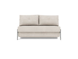 Cubed 140 Chrom sovesofa i 470 Yuveno Natural, set forfra