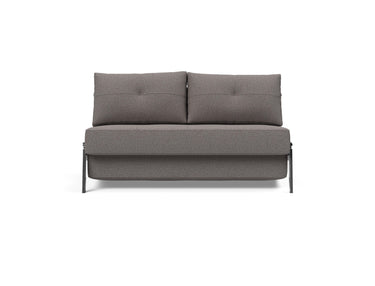Cubed 140 Chrom sovesofa i 521 Mixed Dance Grey, set forfra