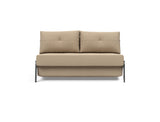 Cubed 140 Chrom sovesofa i 587 Phobos Mocha, set forfra