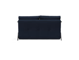 Cubed 140 Chrom sovesofa i 528 Mixed Dance Blue, set bagfra