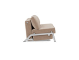 Cubed 140 Chrom sovesofa i 417 Esina Mocha, set fra siden