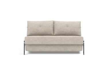 Cubed 140 Alu sovesofa i 280 Avella Sand, set forfra
