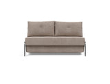 Cubed 140 Alu sovesofa i 318 Cordufine Beige, set forfra