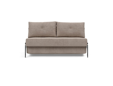 Cubed 140 Alu sovesofa i 318 Cordufine Beige, set forfra