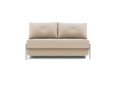 Cubed 140 Alu sovesofa i 410 Esina Almond, set forfra