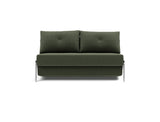 Cubed 140 Alu sovesofa i 413 Esina Olive Green, set forfra
