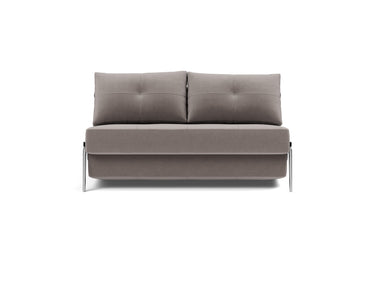 Cubed 140 Alu sovesofa i 418 Esina Truffle, set forfra
