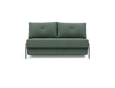 Cubed 140 Alu sovesofa i 518 Elegance Green, set forfra